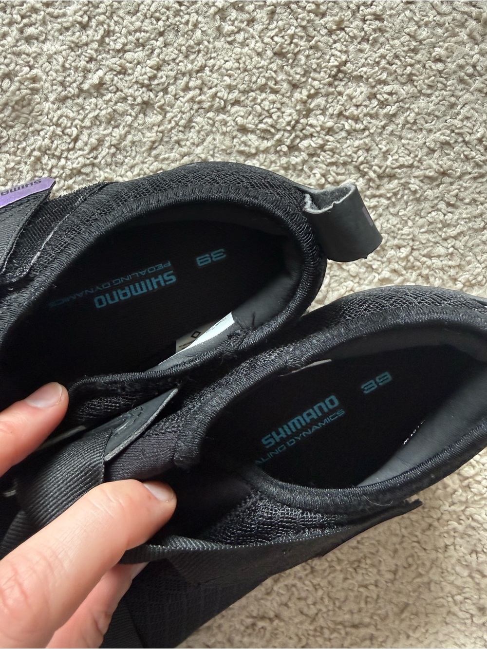 Shimano Black Indoor Cycling Shoes - Size 39 - Picture 7 of 10